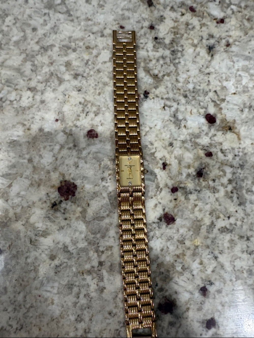 Gold-Tone Women's Bracelet Watch - Elegant Rectangular Dial